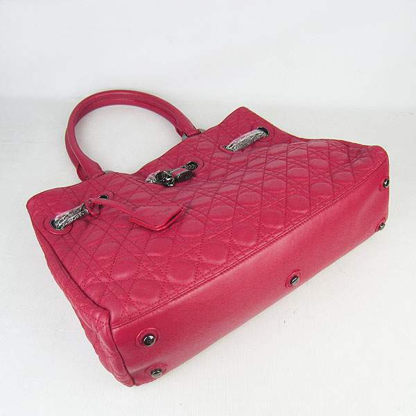 Christian Dior 1833 Quilted Lambskin Handbag-Red - Click Image to Close